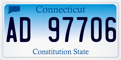 CT license plate AD97706