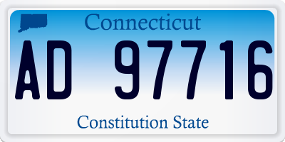 CT license plate AD97716