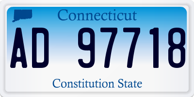 CT license plate AD97718