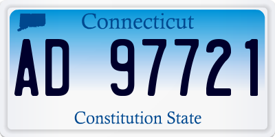 CT license plate AD97721