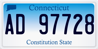 CT license plate AD97728