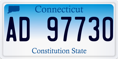 CT license plate AD97730