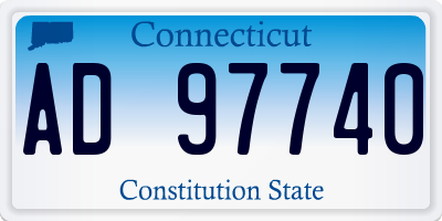 CT license plate AD97740