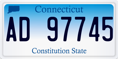 CT license plate AD97745