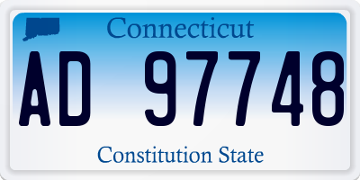 CT license plate AD97748
