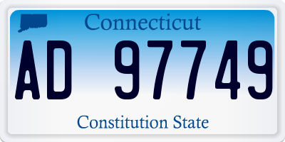 CT license plate AD97749