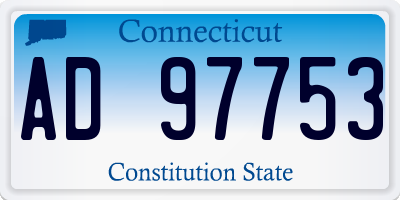 CT license plate AD97753