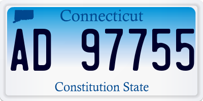 CT license plate AD97755