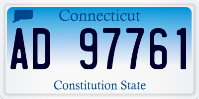 CT license plate AD97761