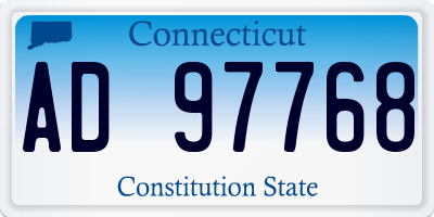 CT license plate AD97768