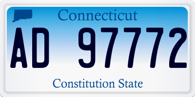 CT license plate AD97772