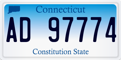 CT license plate AD97774