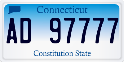 CT license plate AD97777