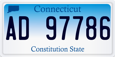 CT license plate AD97786