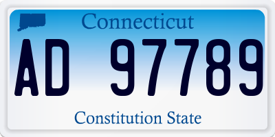 CT license plate AD97789