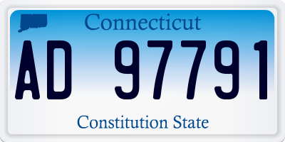 CT license plate AD97791