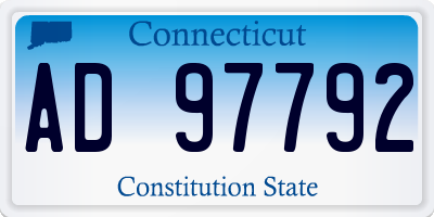 CT license plate AD97792