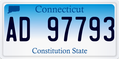 CT license plate AD97793