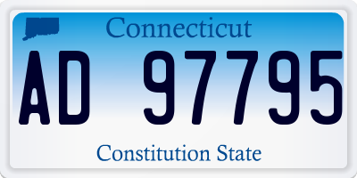 CT license plate AD97795