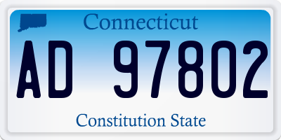 CT license plate AD97802