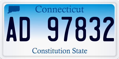 CT license plate AD97832