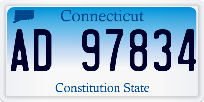 CT license plate AD97834