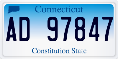 CT license plate AD97847