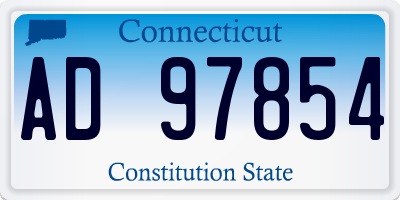 CT license plate AD97854