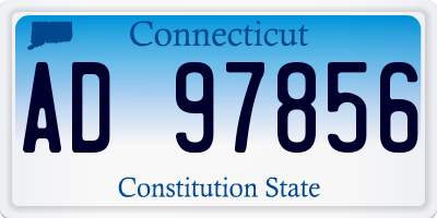 CT license plate AD97856