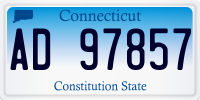 CT license plate AD97857