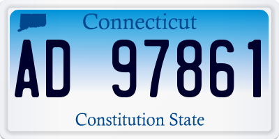CT license plate AD97861