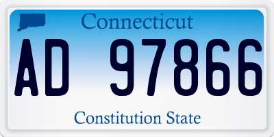 CT license plate AD97866