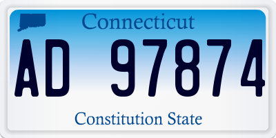 CT license plate AD97874
