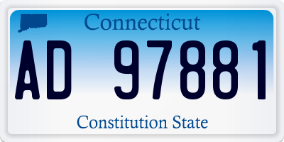 CT license plate AD97881