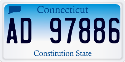 CT license plate AD97886