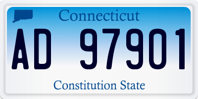 CT license plate AD97901