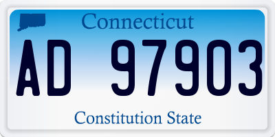 CT license plate AD97903
