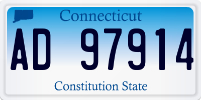 CT license plate AD97914
