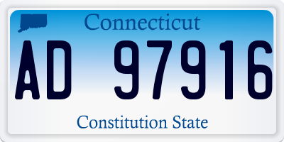 CT license plate AD97916