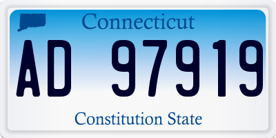 CT license plate AD97919