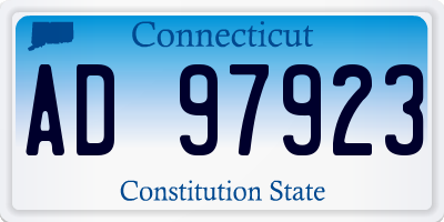CT license plate AD97923
