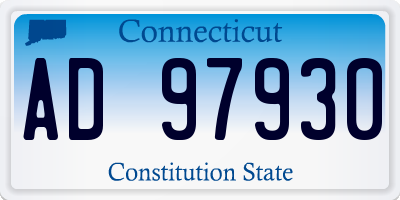 CT license plate AD97930