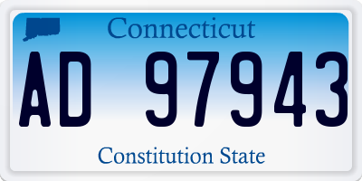 CT license plate AD97943