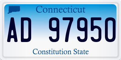 CT license plate AD97950