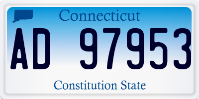 CT license plate AD97953