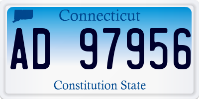 CT license plate AD97956