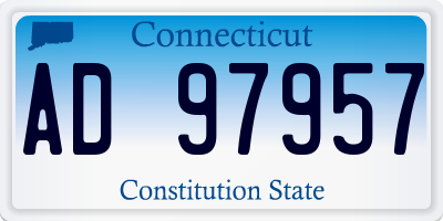 CT license plate AD97957