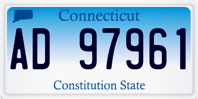 CT license plate AD97961