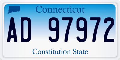 CT license plate AD97972