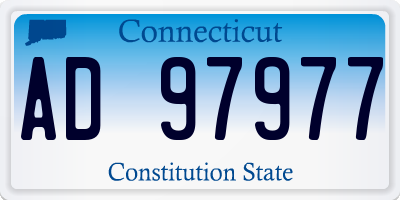 CT license plate AD97977